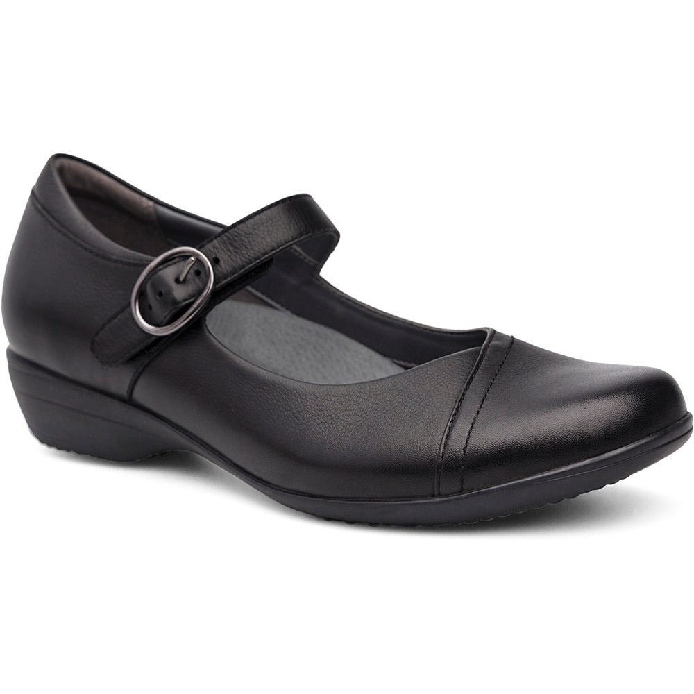 Dansko® Fawna Mary Jane Loafers Black Milled Leather Sz 41W 10.5-11 W US Cottage